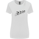 Cycling Peloton Cyclist Bicycle Womens Wider Cut T-Shirt White
