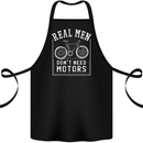 Cycling Real Men Don't Need Motors Bike Cotton Apron 100% Organic Black