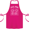 Cycling Real Men Don't Need Motors Bike Cotton Apron 100% Organic Pink
