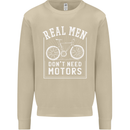 Cycling Real Men Don't Need Motors Bike Mens Sweatshirt Jumper Sand