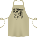 Cycling Retirement Plan Cyclist Bicycle Cotton Apron 100% Organic Khaki