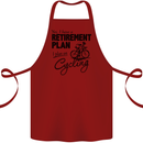 Cycling Retirement Plan Cyclist Bicycle Cotton Apron 100% Organic Maroon