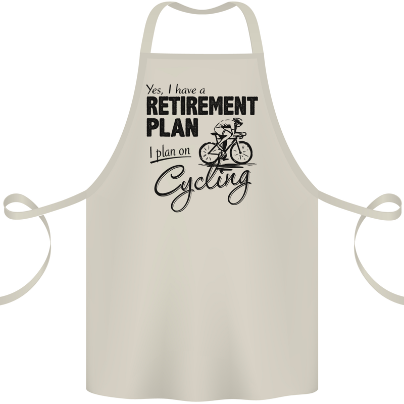 Cycling Retirement Plan Cyclist Bicycle Cotton Apron 100% Organic Natural