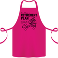 Cycling Retirement Plan Cyclist Bicycle Cotton Apron 100% Organic Pink