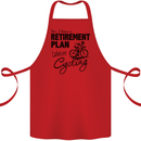 Cycling Retirement Plan Cyclist Bicycle Cotton Apron 100% Organic Red
