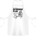 Cycling Retirement Plan Cyclist Bicycle Cotton Apron 100% Organic White