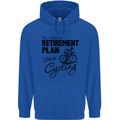 Cycling Retirement Plan Cyclist Bicycle Mens 80% Cotton Hoodie Royal Blue