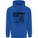 Cycling Retirement Plan Cyclist Bicycle Mens 80% Cotton Hoodie Royal Blue