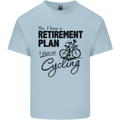 Cycling Retirement Plan Cyclist Bicycle Mens Cotton T-Shirt Tee Top Light Blue