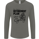 Cycling Retirement Plan Cyclist Bicycle Mens Long Sleeve T-Shirt Charcoal