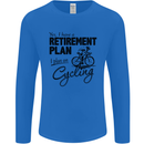 Cycling Retirement Plan Cyclist Bicycle Mens Long Sleeve T-Shirt Royal Blue