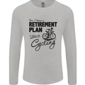 Cycling Retirement Plan Cyclist Bicycle Mens Long Sleeve T-Shirt Sports Grey