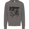 Cycling Retirement Plan Cyclist Bicycle Mens Sweatshirt Jumper Charcoal