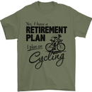 Cycling Retirement Plan Cyclist Bicycle Mens T-Shirt Cotton Gildan Military Green