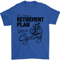 Cycling Retirement Plan Cyclist Bicycle Mens T-Shirt Cotton Gildan Royal Blue