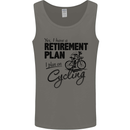 Cycling Retirement Plan Cyclist Bicycle Mens Vest Tank Top Charcoal