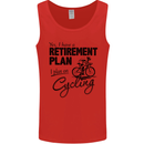 Cycling Retirement Plan Cyclist Bicycle Mens Vest Tank Top Red