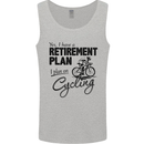 Cycling Retirement Plan Cyclist Bicycle Mens Vest Tank Top Sports Grey