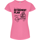 Cycling Retirement Plan Cyclist Bicycle Womens Petite Cut T-Shirt Azalea