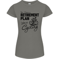 Cycling Retirement Plan Cyclist Bicycle Womens Petite Cut T-Shirt Charcoal