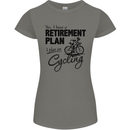 Cycling Retirement Plan Cyclist Bicycle Womens Petite Cut T-Shirt Charcoal