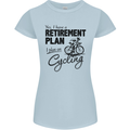 Cycling Retirement Plan Cyclist Bicycle Womens Petite Cut T-Shirt Light Blue