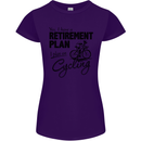 Cycling Retirement Plan Cyclist Bicycle Womens Petite Cut T-Shirt Purple