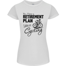 Cycling Retirement Plan Cyclist Bicycle Womens Petite Cut T-Shirt White