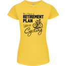 Cycling Retirement Plan Cyclist Bicycle Womens Petite Cut T-Shirt Yellow