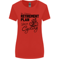 Cycling Retirement Plan Cyclist Bicycle Womens Wider Cut T-Shirt Red