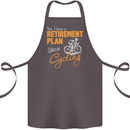 Cycling Retirement Plan Cyclist Funny Cotton Apron 100% Organic Dark Grey