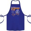 Cycling Retirement Plan Cyclist Funny Cotton Apron 100% Organic Royal Blue