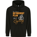 Cycling Retirement Plan Cyclist Funny Mens 80% Cotton Hoodie Black