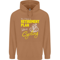 Cycling Retirement Plan Cyclist Funny Mens 80% Cotton Hoodie Caramel Latte