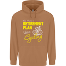 Cycling Retirement Plan Cyclist Funny Mens 80% Cotton Hoodie Caramel Latte