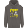 Cycling Retirement Plan Cyclist Funny Mens 80% Cotton Hoodie Charcoal