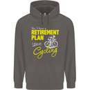 Cycling Retirement Plan Cyclist Funny Mens 80% Cotton Hoodie Charcoal