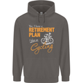 Cycling Retirement Plan Cyclist Funny Mens 80% Cotton Hoodie Charcoal