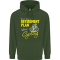 Cycling Retirement Plan Cyclist Funny Mens 80% Cotton Hoodie Forest Green