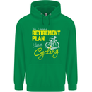 Cycling Retirement Plan Cyclist Funny Mens 80% Cotton Hoodie Irish Green