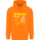 Cycling Retirement Plan Cyclist Funny Mens 80% Cotton Hoodie Orange