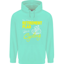 Cycling Retirement Plan Cyclist Funny Mens 80% Cotton Hoodie Peppermint