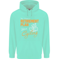 Cycling Retirement Plan Cyclist Funny Mens 80% Cotton Hoodie Peppermint