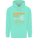 Cycling Retirement Plan Cyclist Funny Mens 80% Cotton Hoodie Peppermint