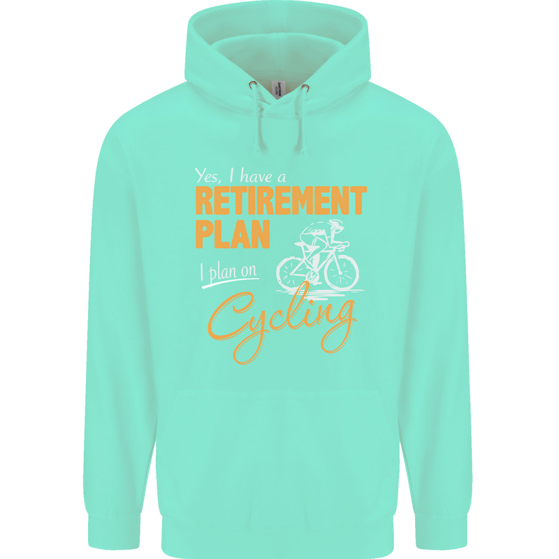 Cycling Retirement Plan Cyclist Funny Mens 80% Cotton Hoodie Peppermint