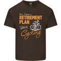 Cycling Retirement Plan Cyclist Funny Mens Cotton T-Shirt Tee Top Dark Chocolate