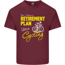 Cycling Retirement Plan Cyclist Funny Mens Cotton T-Shirt Tee Top Maroon