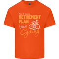 Cycling Retirement Plan Cyclist Funny Mens Cotton T-Shirt Tee Top Orange