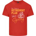 Cycling Retirement Plan Cyclist Funny Mens Cotton T-Shirt Tee Top Red