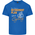 Cycling Retirement Plan Cyclist Funny Mens Cotton T-Shirt Tee Top Royal Blue